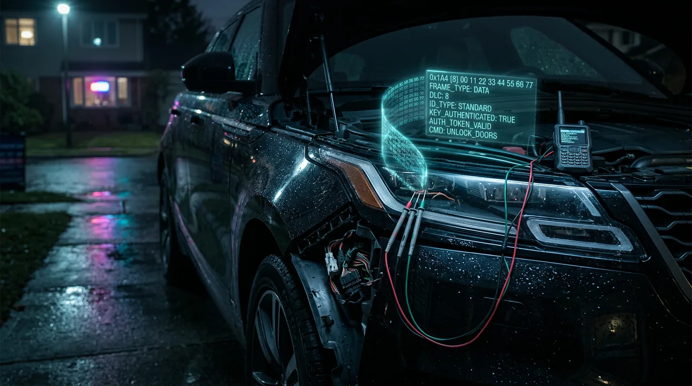 CAN Bus Headlight Injection Attack Hardware Architecture