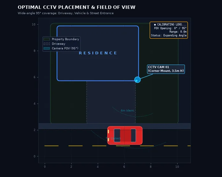 Optimal CCTV Placement & Field of View Simulation